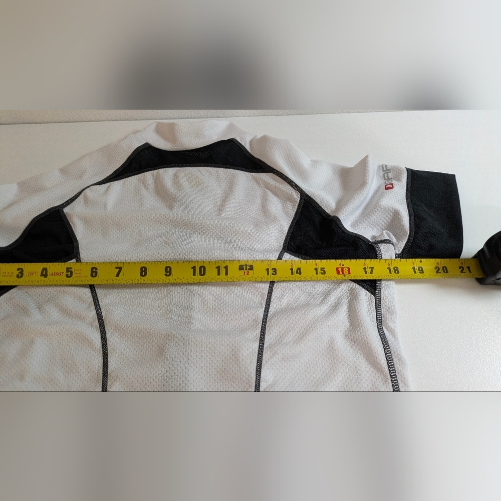 Louis Garneau Men's Cycle Jersey Size S White Black Shirt Full Zip Short Sleeve - Picture 14 of 15